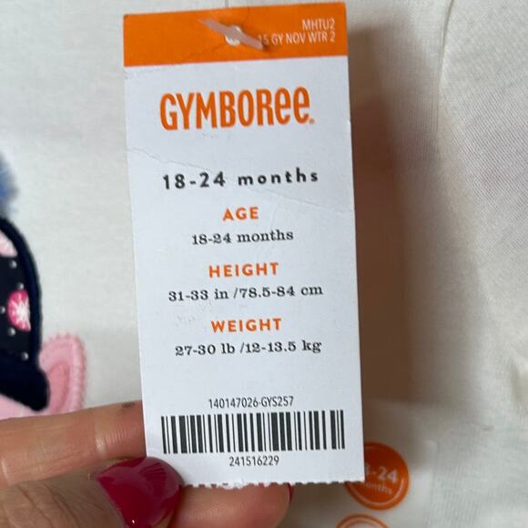 Gymboree Winter Cat Shirt Size 18-24 Months NEW Peplum Hem - Picture 4 of 7